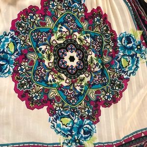 Colorful Classic pleated midi skirt